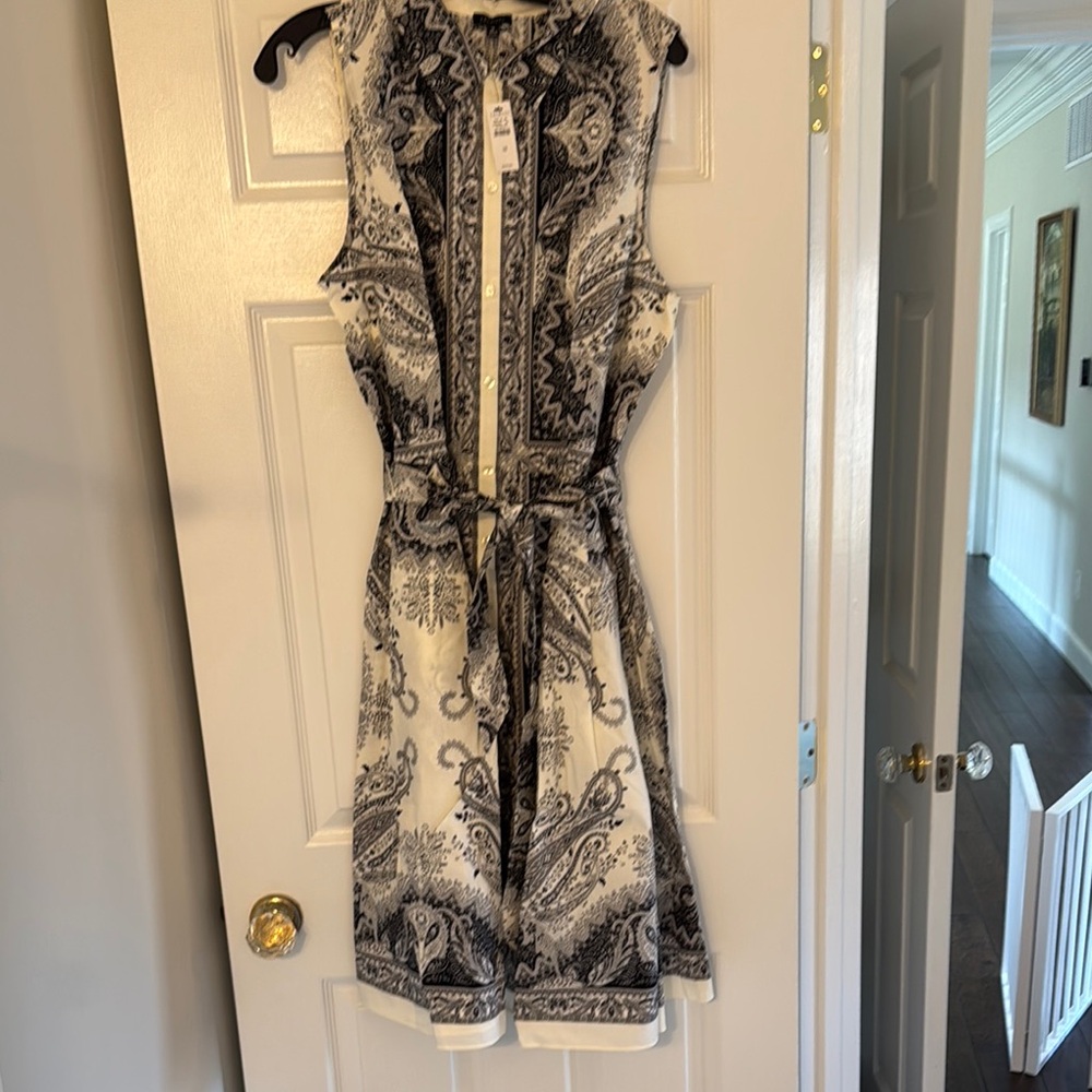Black and White Paisley Dress